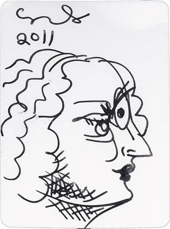 GEORGE CONDO Untitled (Mental States playing card drawing).